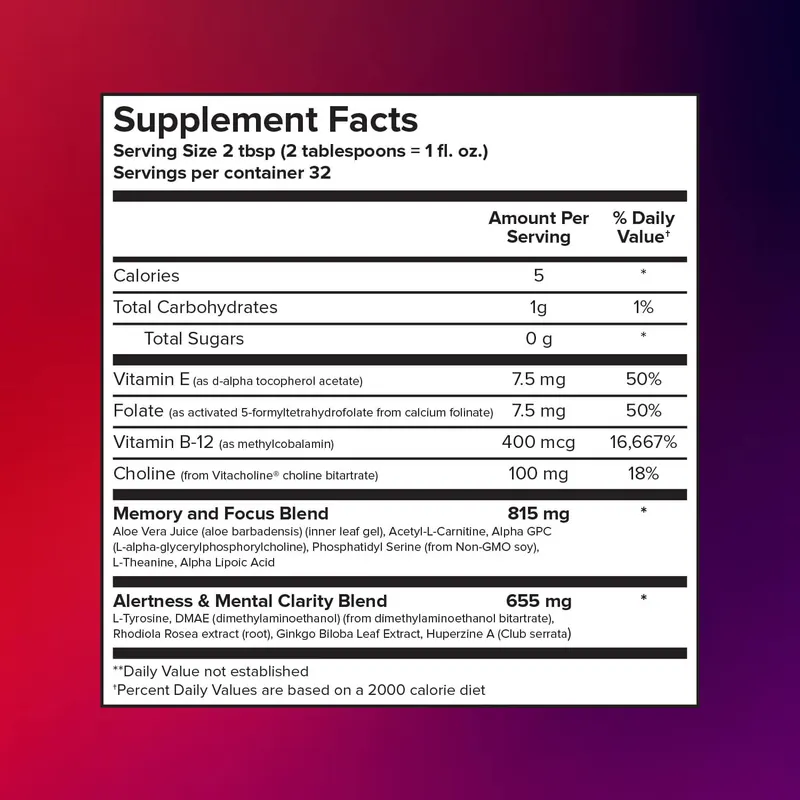The Supplement Facts panel of Neurologic as published by the seller